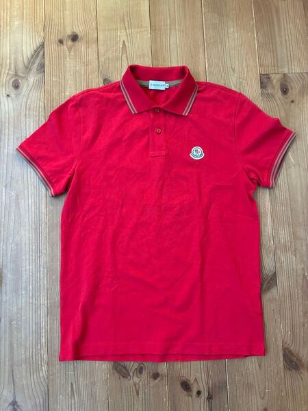 MONCLER(モンクレール) Mサイズ レッド ポロシャツ