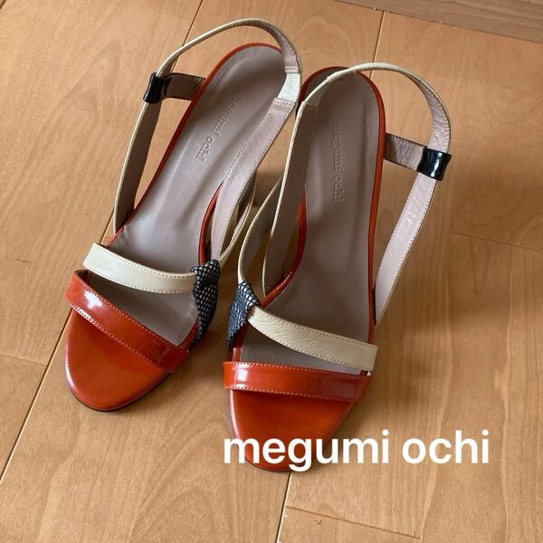 megumi ochi ストラップサンダル オレンジ系 37インチ(23.5〜24.0cm) 靴