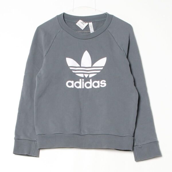 【adidas originals 】トレフォイル クルースウェット メンズXS トレーナー スウェット トレフォイルロゴ 古着