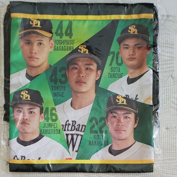 福岡ソフトバンクホークス 2021年ルーキー 巾着 ポーチ 井上朋哉 田上奏大 川原田純平 牧原巧太 笹川吉康 非売品