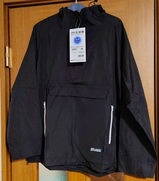 新品 空調服アノラックパーカー長袖 XEBEC LL ブラック 空調服のみ ポリエステル100% 9cmファン対応
