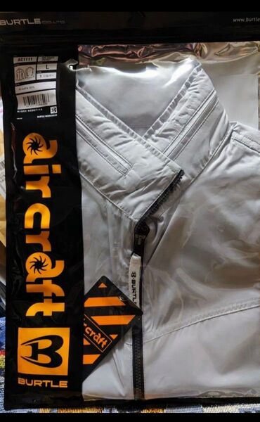 新品空調服長袖 BURTLE AC1111 AIR CRAFT JACKET SizeL シルバー 空調服のみ