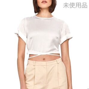 Guess 新品未使用品 クロップ トップ ブラウス ホワイト ダンス 衣装 練習着 ZARA SHEIN