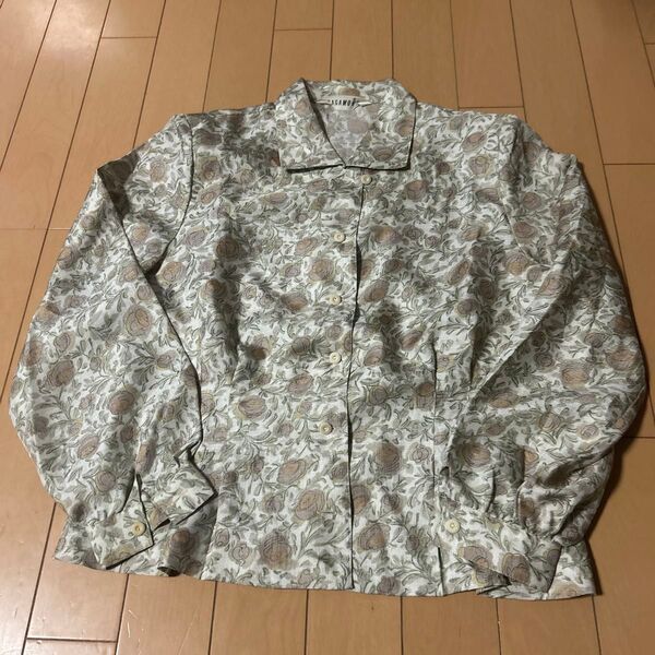 SAGAMORE 長袖ブラウス 長袖シャツ 花柄ブラウス レトロ 日本製