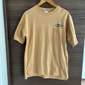Champion ポケットTシャツ ベージュ メンズ