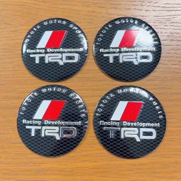 トヨタ TRDホイールセンターキャップシール ステッカー 4枚 カーボン調