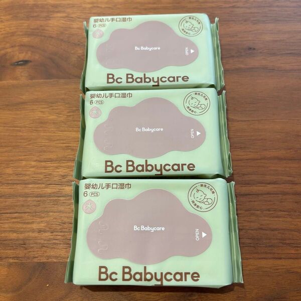 Bc Babycare おしりふき 手口ふき 6枚×3個 おでかけ 紫雲 超厚手