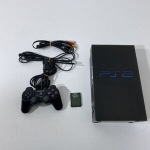 動作確認済み ミッドナイトブラック PlayStation2 PS2 本体 コントローラー メモリーカード SCPH-50000 【送料無料】AAA0001大7723/0420