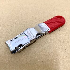 ステンレススチール製 ポータブル 折りたたみ 爪切り キーチェーン付き