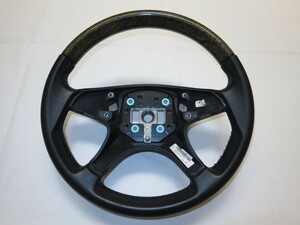  rare! birz I black tree! W204 C Class C200 W169 leather steering gear wood steering wheel control number (W-710)