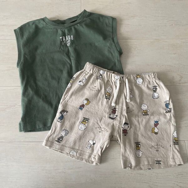 しまむら micorrid 半袖Tシャツ ハーフパンツ 2枚セット 100㎝