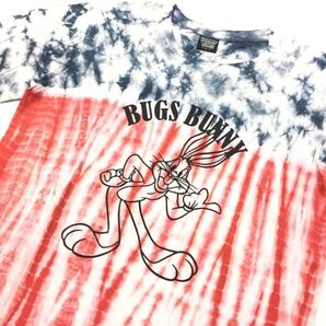 SALE★ 新品 正規 M ルーニーテューンズ バッグスバニー 星条旗 USAカラー タイダイ Tシャツ ユニセックス アメリカ