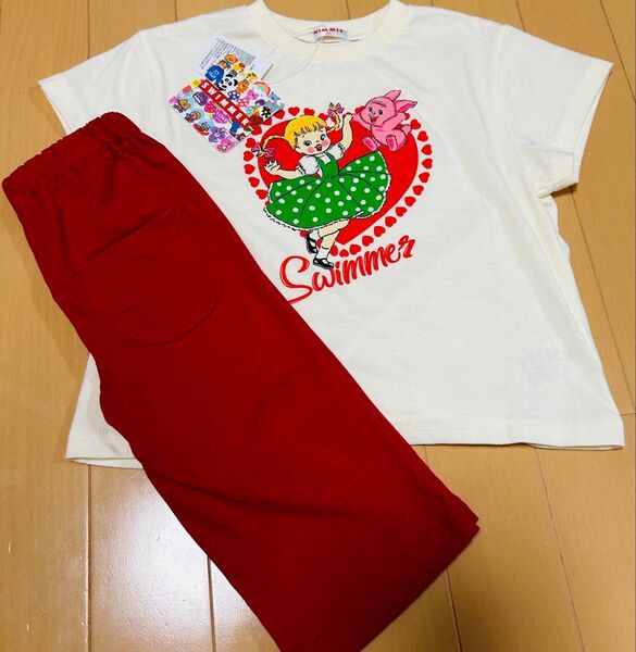 【タグ付き】Swimmer 昭和レトロ 半袖Tシャツとパンツセット 100サイズ セットアップ