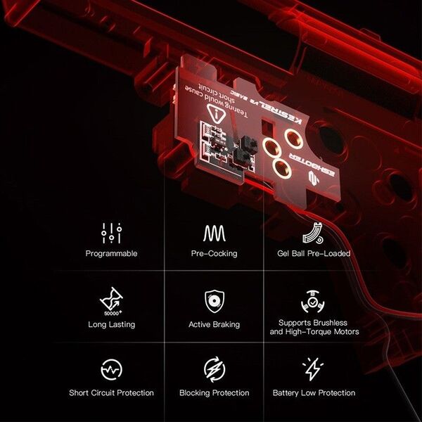 Eshooter Kestrel V2 BASIC 電子トリガー 後方配線