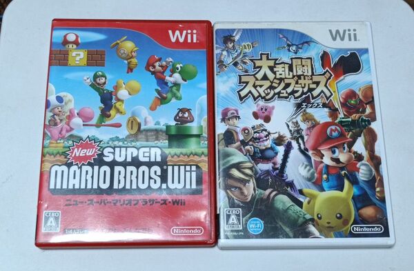 Wii ソフト 2個セット New スーパーマリオブラザーズ 大乱闘スマッシュブラザーズX