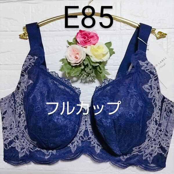 E85◆トリンプ◆レッドレーベル バイ 0110◆フルカップブラジャー◆ブルー