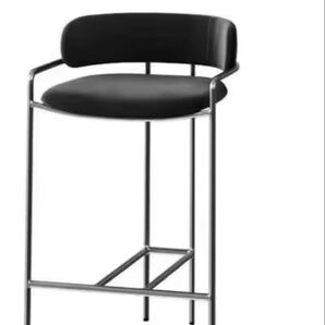 モダン インテリア バーチェア 椅子 イス シルバー ブラック