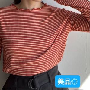 【美品】ローリーズファーム ボーダーテレコロングスリーブ LOWRYS FARM 長袖 トップス カットソー