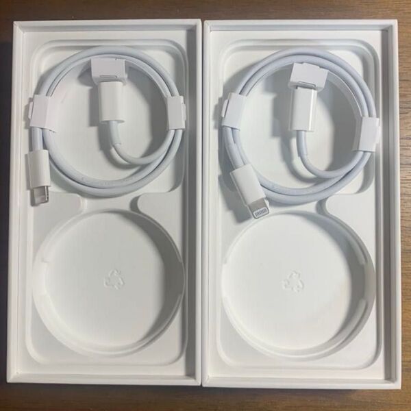 即日発送! 2本セット アップル iPhone 純正ライトニングケーブル タイプC 1M 【新品未使用】