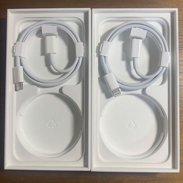 即日発送! 2本セット アップル iPhone 純正ライトニングケーブル タイプC 1M 【新品未使用】