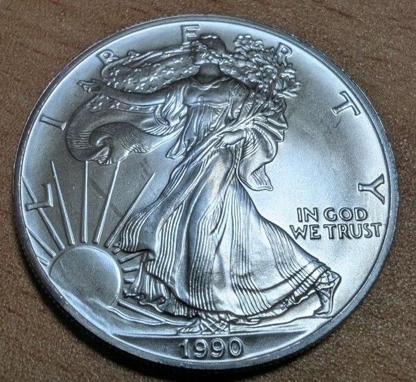 1990年 アメリカ シルバー イーグル 銀貨 1オンス アメリカ大型銀貨 1オンス純銀 銀貨 古銭 硬貨