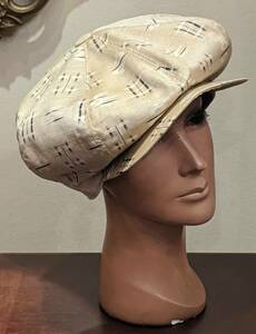  Vintage ткань использование большой Silhouette Casquette /10*s20*s30*s стиль Work шелк ..SWING Europe French ΓOT