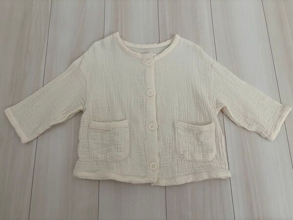 バースデイ tete a tete 白 カーディガン 90