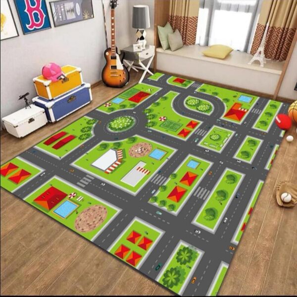 遊びマット 道路交通 子供ゲームパッド 防音 保育園 掃除簡単 道路シート 道路 おもちゃ 室内遊び