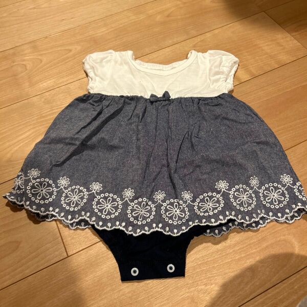 ロンパース ベビー服 半袖 女の子 70 西松屋 ワンピース風