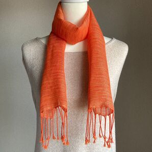 【ハンドメイド】手織り 綿×リネン ストール