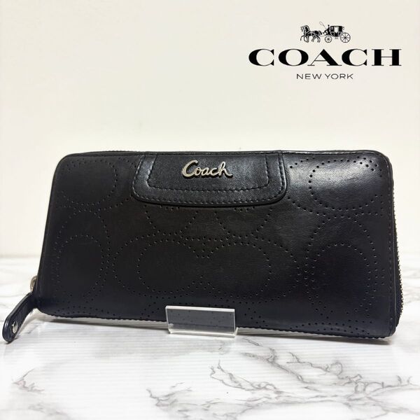 T10 COACH コーチ 長財布 ラウンドファスナー