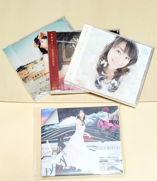 新品未開封 水樹奈々さん シングル4枚セット ADRENALIZED POP MASTER SCARLET KNIGHT