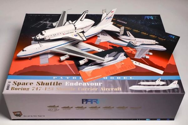 Patriot model NASA 747SCA N905NA&スペースシャトル エンデバー 1/400
