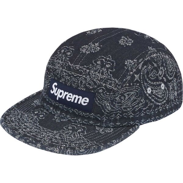 ☆Supreme Bandana Jacquard Denim Camp Cap