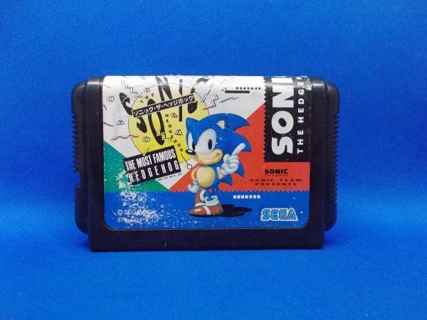 動作確認済 MD ソニック・ザ・ヘッジホッグ SEGA 1991年 メガドライブ レトロゲーム 当時物 SONIC THE HEDGEHOG