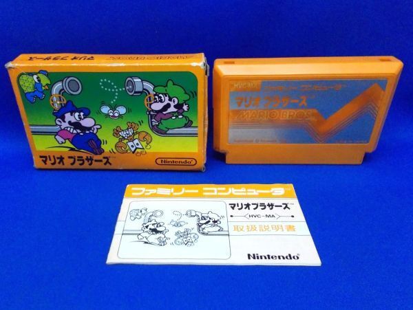 動作確認済 FC マリオブラザーズ 任天堂 1983年 小箱 ファミコン レトロゲーム 当時物 MARIO BROS.