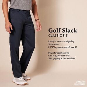 ネイビー ゴルフパンツ クラシックフィット ストレッチ メンズ ウェア おしゃれ 快適