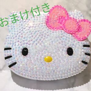 キティちゃん デコケース ハンドメイド おまけ付き(じゅるる2個)