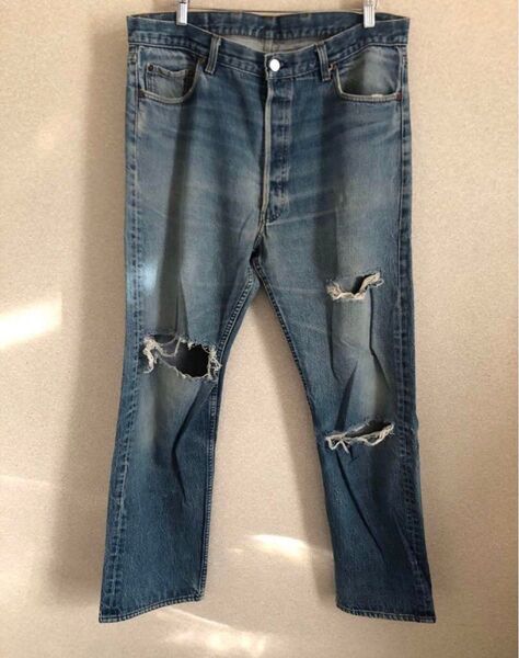 Levi's 501XX ダメージデニム W40 L34