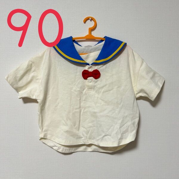 futafuta バースデイドナルドダック セーラー襟 トップス 90 Tシャツ