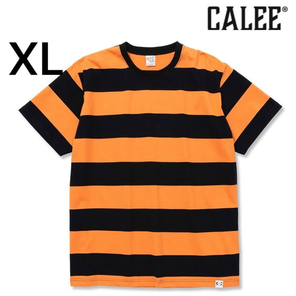 CALEE DROP SHOULDER WIDE PITCH T-SHIRT 半袖 XL Tシャツ ボーダー