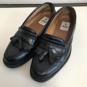 SUSAN WAUREN 24.5cm tassel Loafer leather shoes black black business shoes 