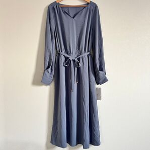 新品 VIS 細リボン付き 切り替え ワンピース