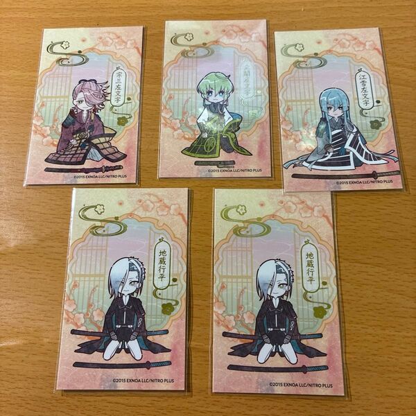 刀剣乱舞 アニカフェ 箔押しカード 江雪 太閤 宗三 地蔵