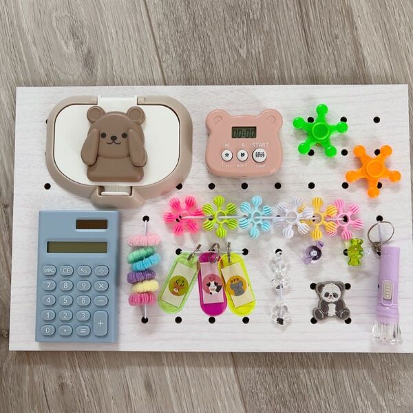 ハンドメイド ビジーボード 赤ちゃん おもちゃ 知育玩具 2-2