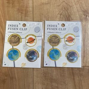 新品INDEX FUSEN CLIP 付箋付きクリップ★2個セット★未開封品
