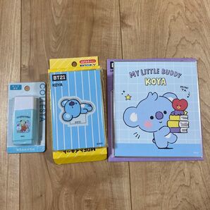 BT21 KOYA グッズ3つセット★ミニ色紙、トイキット、テープのり★未使用品