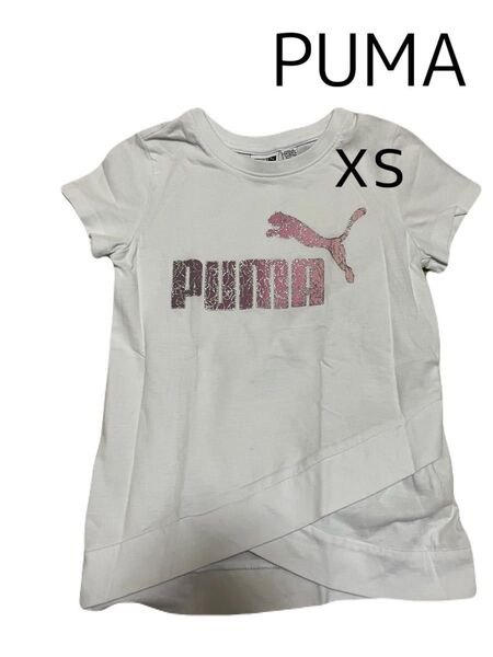 プーマ PUM xs 白 ホワイト ピンク Tシャツ 半袖Tシャツ 半袖 トップス