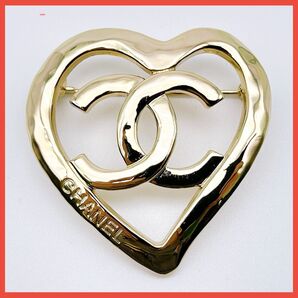 【極美品!鑑定済み!】 シャネル ブローチ ハート CHANEL B22 P