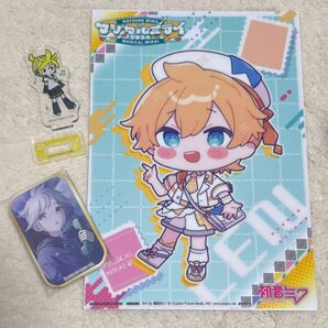 鏡音レン クリアビジュアルポスター スクエア缶バッジ ミニアクスタ